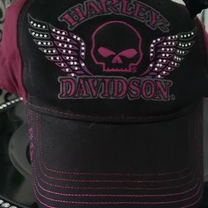 Like New Harley Davidson Rhinestone Ball Cap